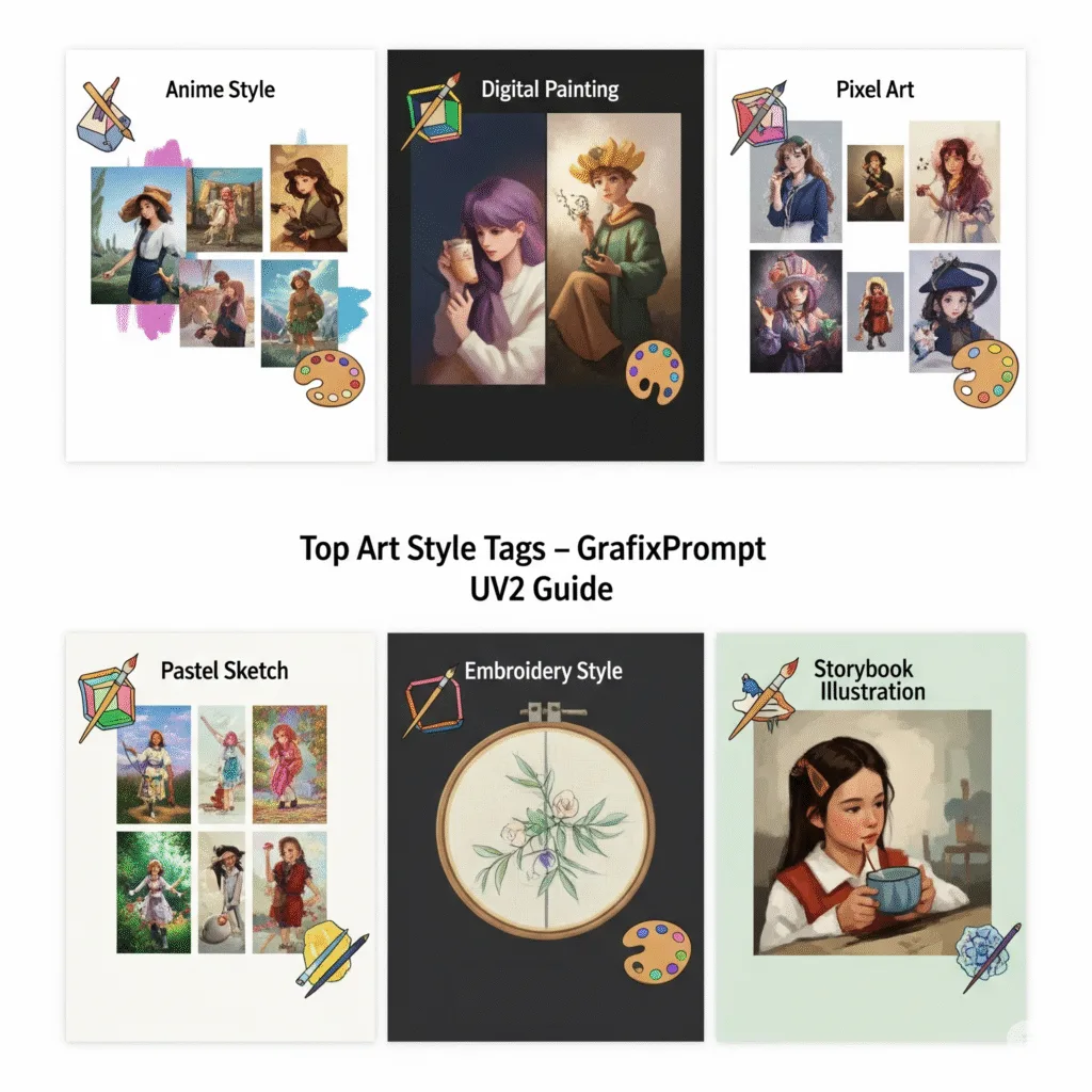 Top Art Style Tags GrafixPrompt UV2 Guide